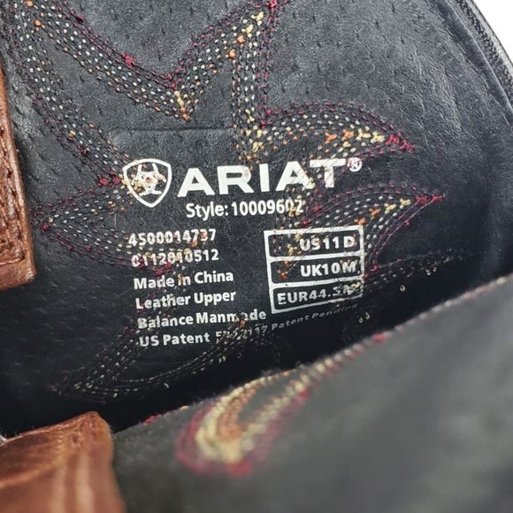 ARIAT Boots Leather Cowboy Western Equestrian - Picture 13 of 14